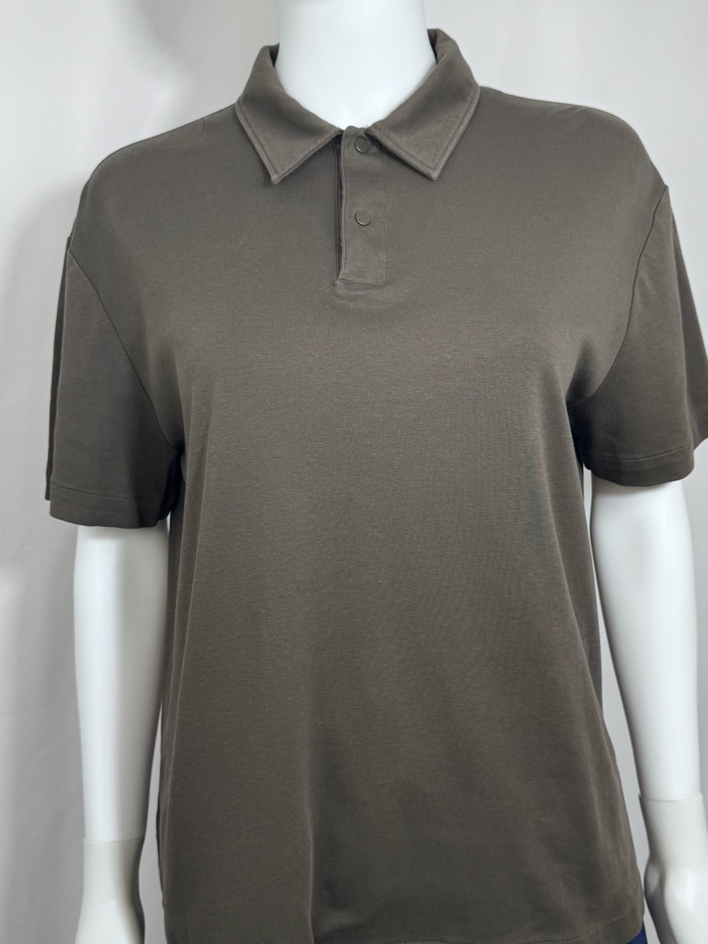 Massimo Dutti Brown Short Sleeve Polo Shirt Size M